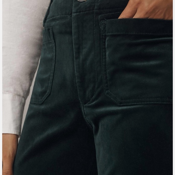 Anthropologie Green Velvet Colette pants - Picture 3 of 7